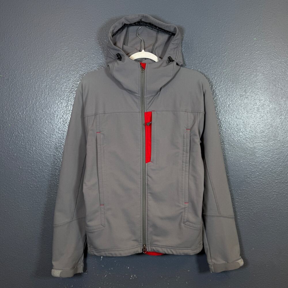 Ibex S women’s gray soft-shell jacket Climawool outdoor hiking activewear